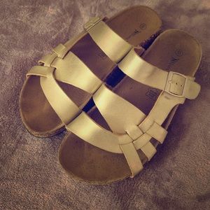 Gold Strap Sandals